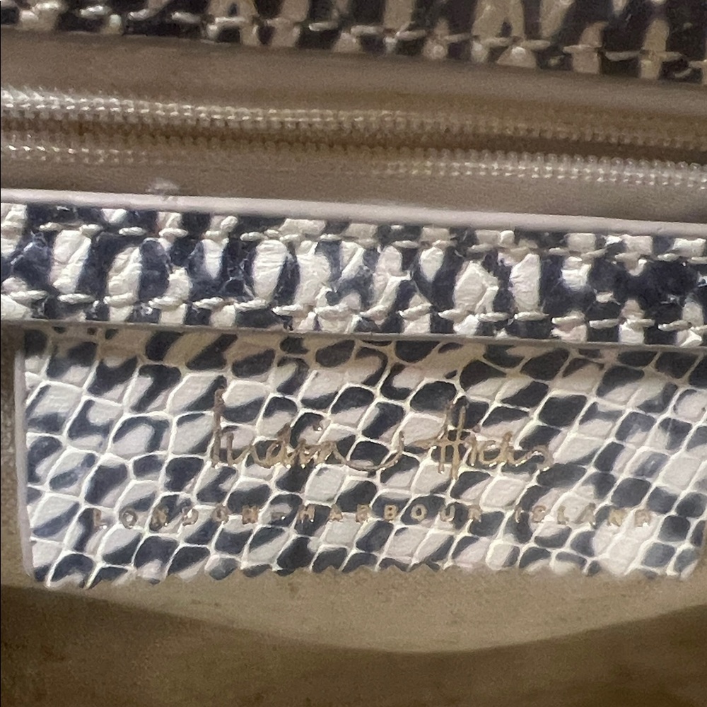 India Hicks Snakeskin Print Crossbody Bag with Gold Clasp - Picture 2 of 6